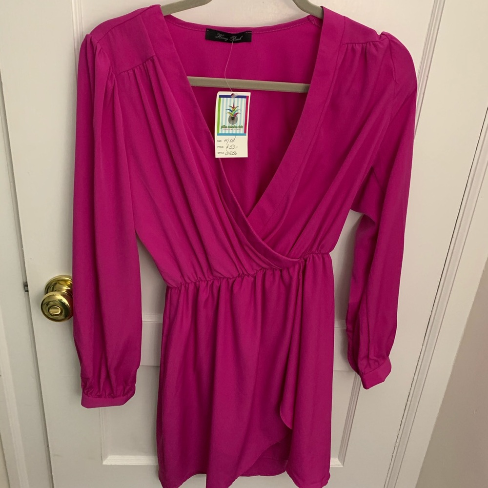 Hot pink dress